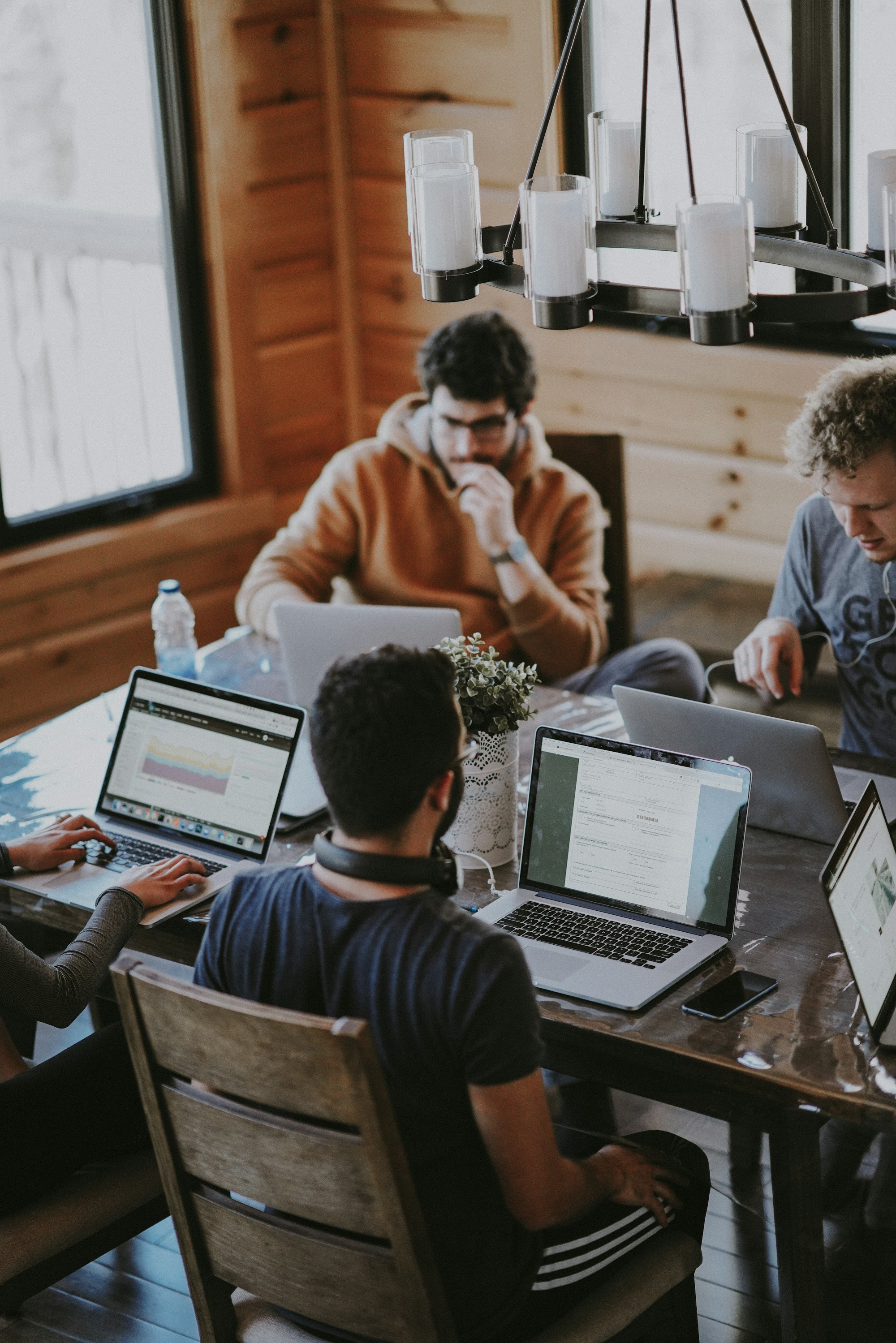 Professionals collaborating in a workplace setting